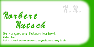 norbert mutsch business card